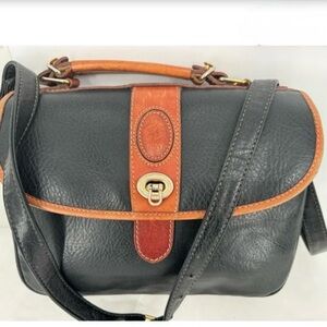 Black and Brown Leather Shoulder Bag